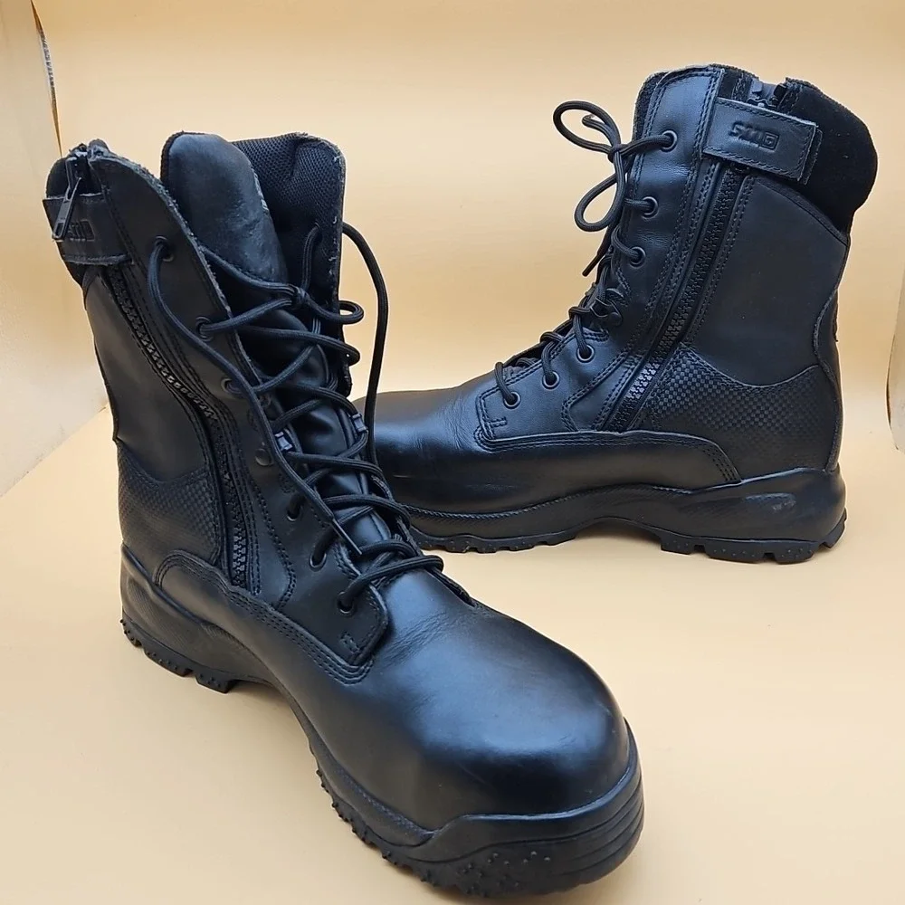 5.11 Tactical Boots ATAC 8" Station Composite Toe Men's Size 13 Black Shoes - Picture 6 of 11